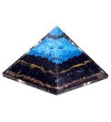Pyramída orgonit - Tyrkys a čierny turmalín