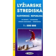 Lyžiarske strediská SR - mapa 1:500 000