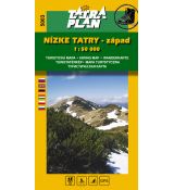 Mapa - Nízke Tatry -  západ, 1:50 000