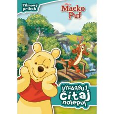 Macko Puf - vyfarbuj, čítaj, nalepuj