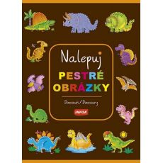 Nalepuj pestré obrázky-dinosaury