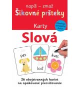 Šikovné pršteky - Slová - karty + stier. fixka