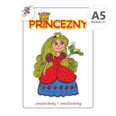 Omaľovánka A5 Princezny