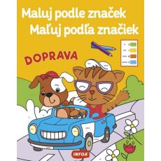 Maľuj podľa značiek - Doprava