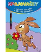 Spojovačky s dúhovou pastelkou - zajko