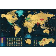Stieracia mapa sveta Deluxe XL-sk verzia
