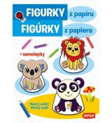 Figúrky z papiera - modrý zošit