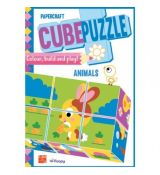 Zvieratká - Papierové puzzle kocky