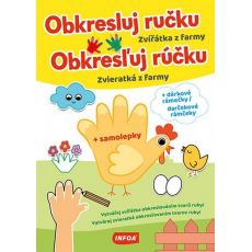 Obkresľuj rúčku - Zvieratká z farmy
