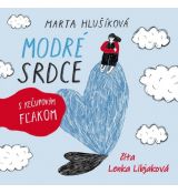 Modré srdce s kečupovým fľakom