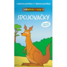 Spojovačky s dúhovou pastelkou - modrý zošit