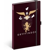 Notes Harry Potter – Gryffindor, linajkovaný, 13 × 21 cm