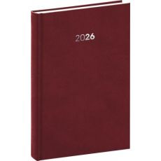 NOTIQUE Denný diár Balakon 2026, bordový, 15 x 21 cm