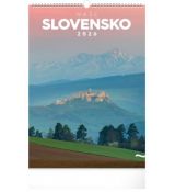 NOTIQUE Nástenný kalendár Naše Slovensko 2026, 33 x 46 cm