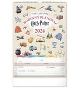 NOTIQUE Nástenný kalendár Rodinný plánovací Harry Potter 2026, 33 x 46 cm