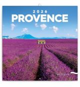NOTIQUE Poznámkový kalendár Provence 2026, 30 x 30 cm