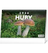 NOTIQUE Stolový kalendár Huby 2026, 23,1 x 14,5 cm
