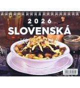 NOTIQUE Stolový kalendár Slovenská kuchyňa 2026, 16,5 x 13 cm