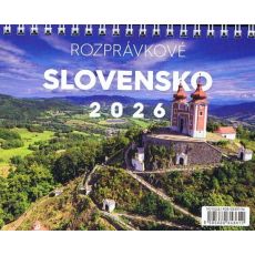 NOTIQUE Stolový kalendár Rozprávkové Slovensko 2026, 16,5 x 13 cm