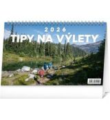 NOTIQUE Stolový kalendár Tipy na výlety 2026, 23,1 x 14,5 cm