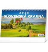 NOTIQUE Stolový kalendár Slovenská krajina 2026, 23,1 x 14,5 cm