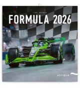 NOTIQUE Poznámkový kalendár Formula – Jiří Křenek 2026, 30 x 30 cm