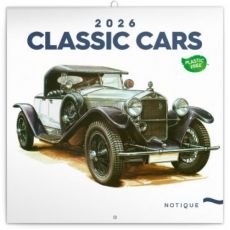 NOTIQUE Poznámkový kalendár Classic Cars – Václav Zapadlík 2026, 30 x 30