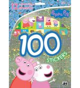 100 samolepiek s maľovankovými listami Prasiatko Peppa