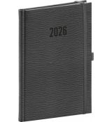 NOTIQUE Týždenný diár Rivoli 2026, sivý, 15 x 21 cm