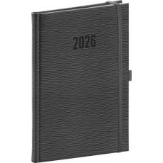 NOTIQUE Týždenný diár Rivoli 2026, sivý, 15 x 21 cm