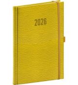 NOTIQUE Týždenný diár Rivoli 2026, žltozelený, 15 x 21 cm