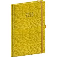 NOTIQUE Týždenný diár Rivoli 2026, žltozelený, 15 x 21 cm