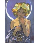 NOTIQUE Týždenný magnetický diár Alfons Mucha 2026, 11 x 16 cm
