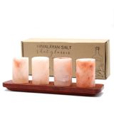 Sada 4 Himalájskych Solných Pohárov na Servírovaco