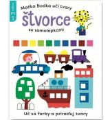 Štvorce so samolepkami - Mačka Bodka učí tvary