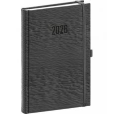 NOTIQUE Denný diár Rivoli 2026, sivý, 15 x 21 cm
