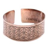 Medený Tibetský Náramok - Kvet Života