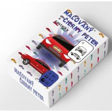 Maľovaný Čierny Peter autá (26 kariet + pastelky)