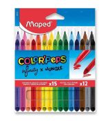 Pastelky a fixy - 15+12 ks