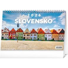 NOTIQUE Stolový kalendár Slovensko 2026, 23,1 x 14,5 cm