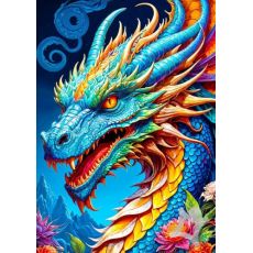 Puzzle - Modrý drak 1000