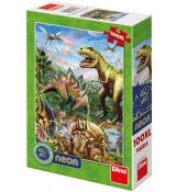 Puzzle 100XL Svět dinosaurů neon