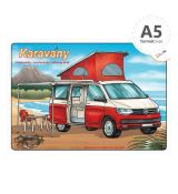 Omaľovánka A5 Karavany