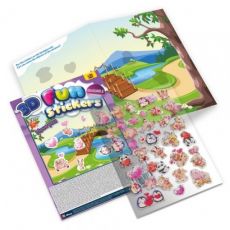 Trblietavé 3D nálepky - Zaľúbené zvieratká