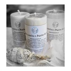 Sviečka biela šalvia maxi