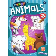 Happy Animals omaľovanka