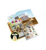 Svietiace 3D nálepky - Stavebné stroje