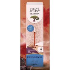 Telové sviečky - Dračia krv - 4 kusy