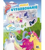 Veselé vyfarbovanie so super samolepkami Jednorožc