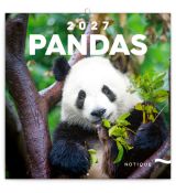 Poznámkový kalendár Pandy 2027, nástenný kalendár